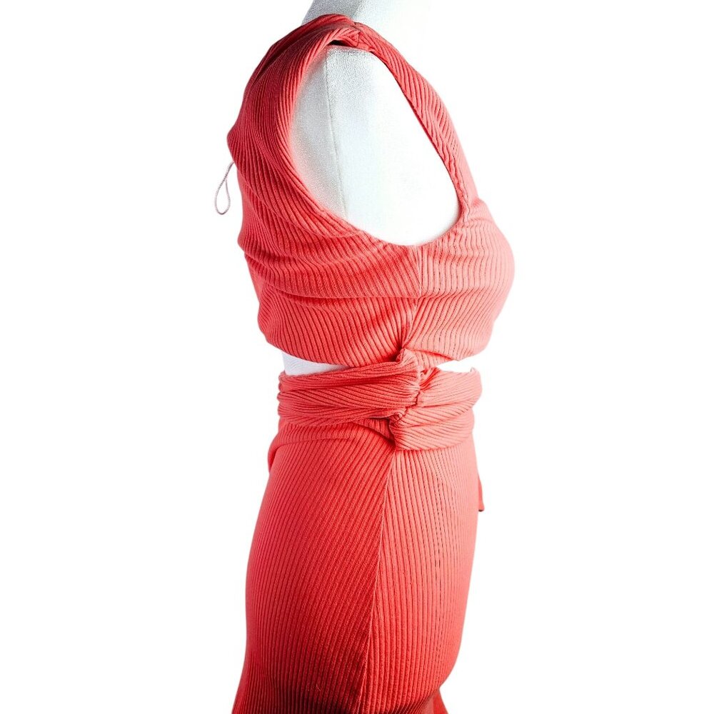Lovers and Friends Alexander Coral Ribbed Jersey Cut-out with Tie Accent Dress - Picture 5 of 8